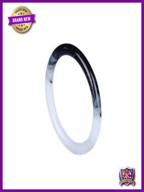 Genuine Natural Jade Bangle Bracelet Women's Round Lucky Charm Gift